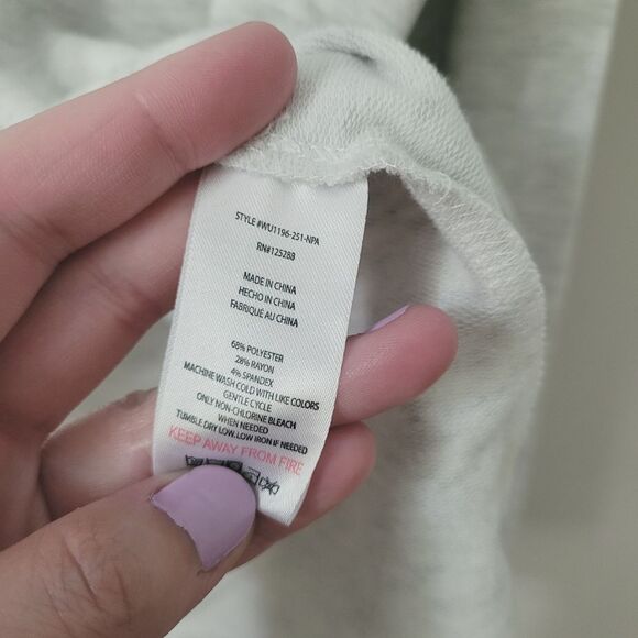 Rae Dunn Be Bold Light Grey Hoodie Size Extra Large - Picture 3 of 6
